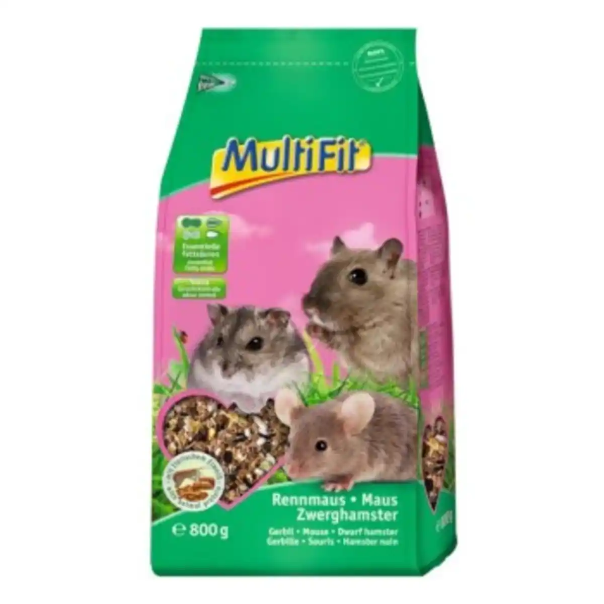 Bild 1 von MultiFit Nagerfutter für Maus, Rennmaus und Zwerghamster 800 g