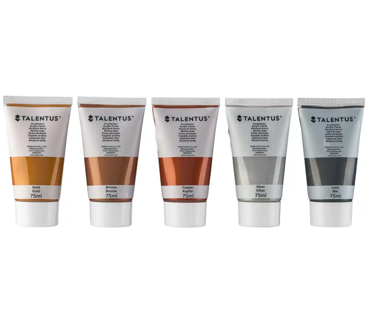 Bild 1 von TALENTUS® Acrylfarben-Set »Metallic«, 5-teilig