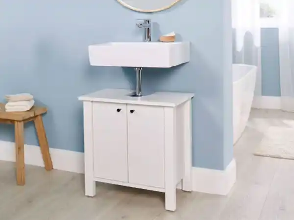 Bild 3 von LIVARNO home Waschbeckenunterschrank »Stockholm« Landhaus, weiß