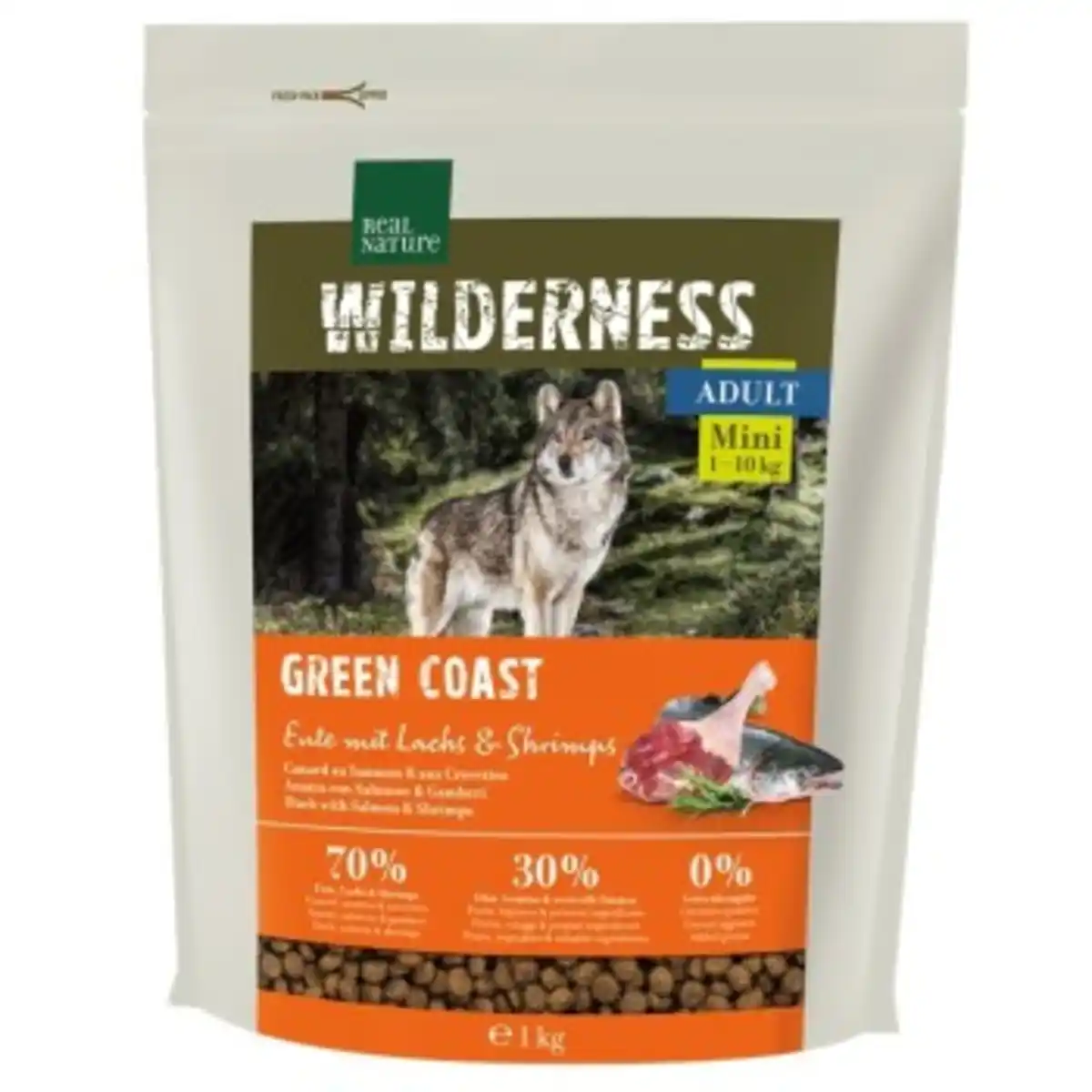 Bild 1 von REAL NATURE WILDERNESS Mini Adult Green Coast Ente mit Lachs & Shrimps 1 kg