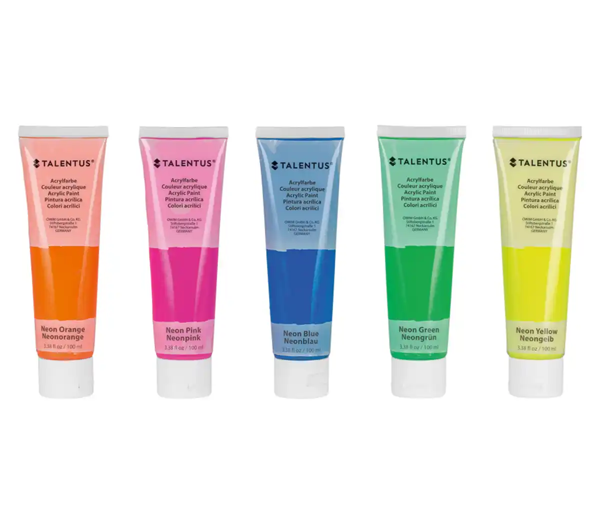 Bild 1 von TALENTUS® Acryl-Neonfarben-Set, 5-teilig