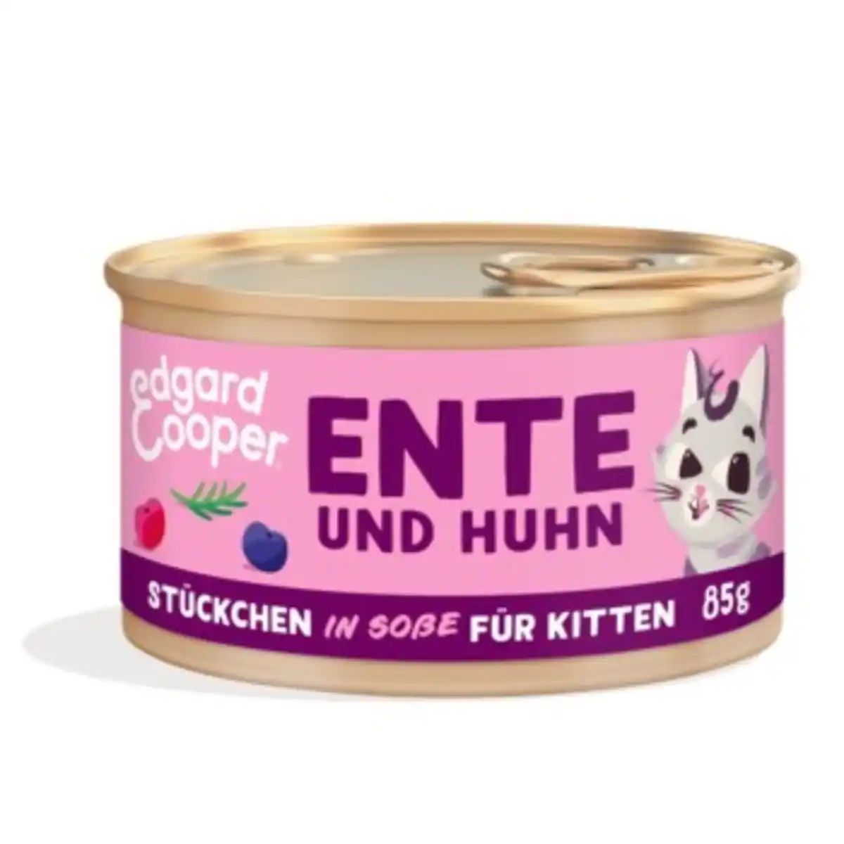 Bild 1 von Edgard & Cooper Nassfutter Katze Kitten Stückchen in Soße Ente & Huhn 18x85 g