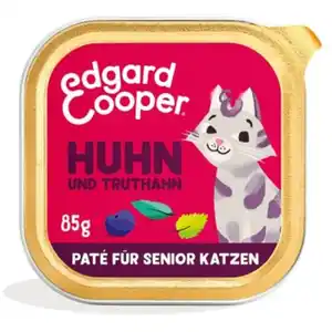 Edgard & Cooper Nassfutter Katze Senior Paté Truthahn & Huhn 16x85 g