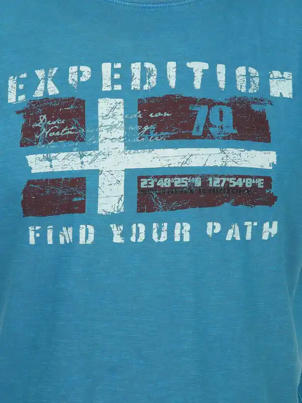 Bild 3 von Herren Shirt mit Frontprint Blau