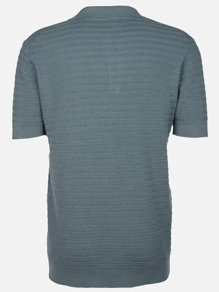 Bild 2 von Herren Poloshirt mit Struktur Blau