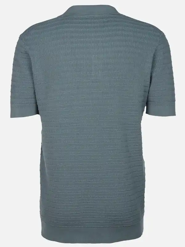 Bild 2 von Herren Poloshirt mit Struktur Blau