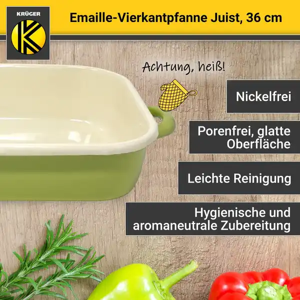 Bild 4 von Emaillierte Vierkantpfanne Juist, 36 x 25 cm
