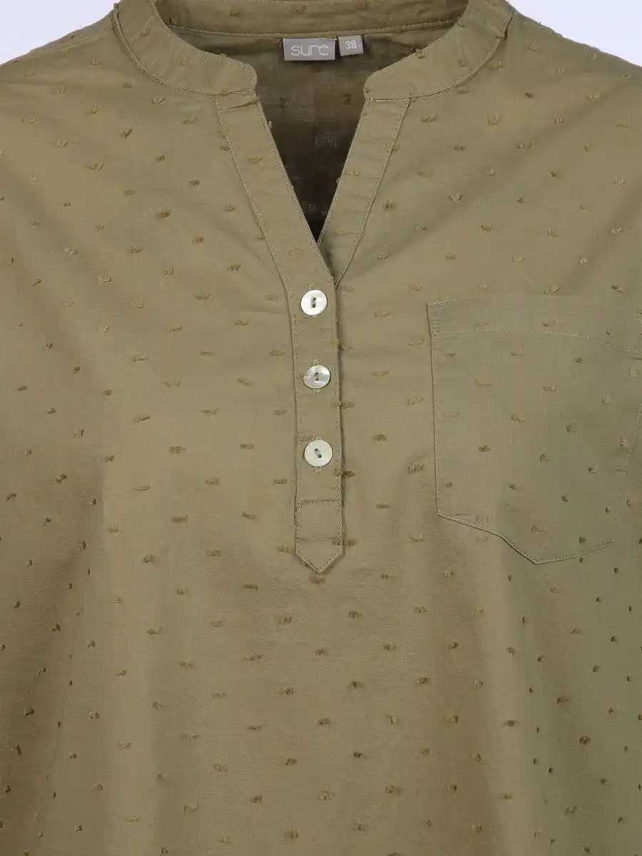 Bild 3 von Damen Bluse mit Struktur Oliv