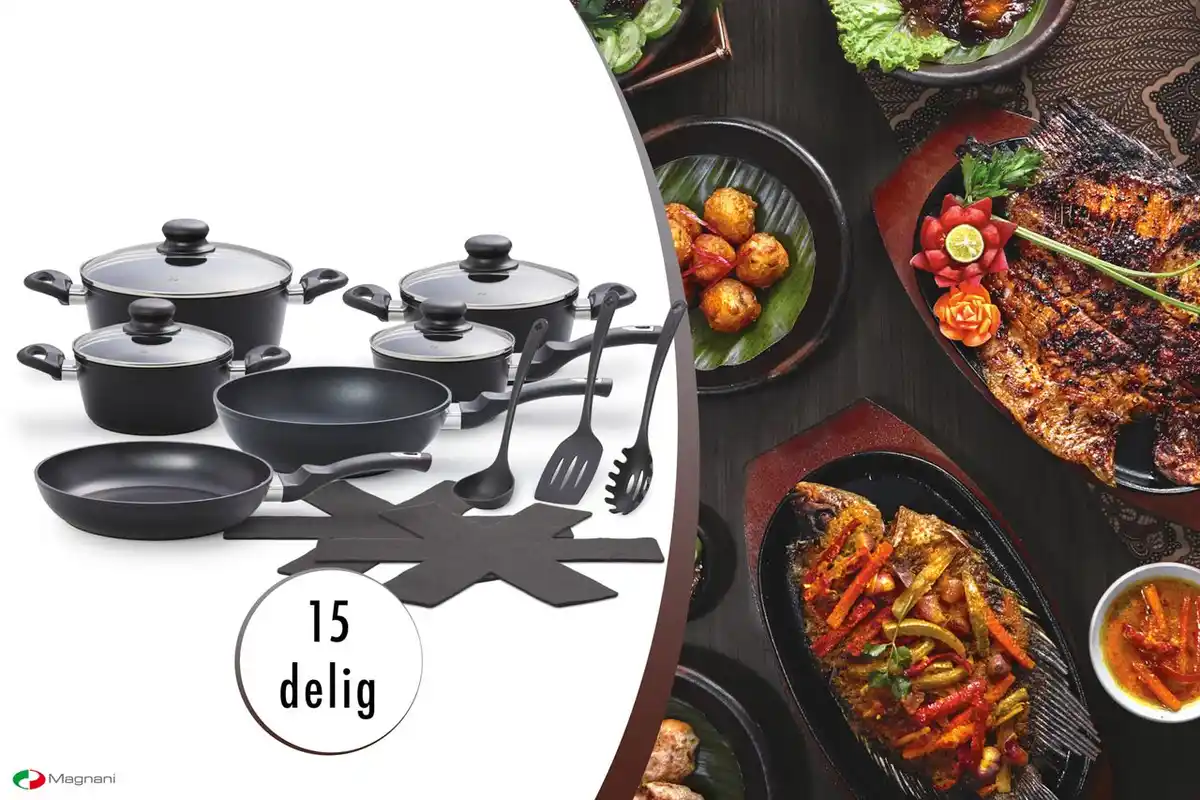 Bild 2 von Magnani - Töpfe und Pfannen Set schwarz 15-teilig