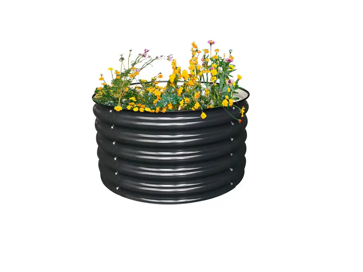 Bild 1 von Stahl Oval Hochbeet S - Anthrazit