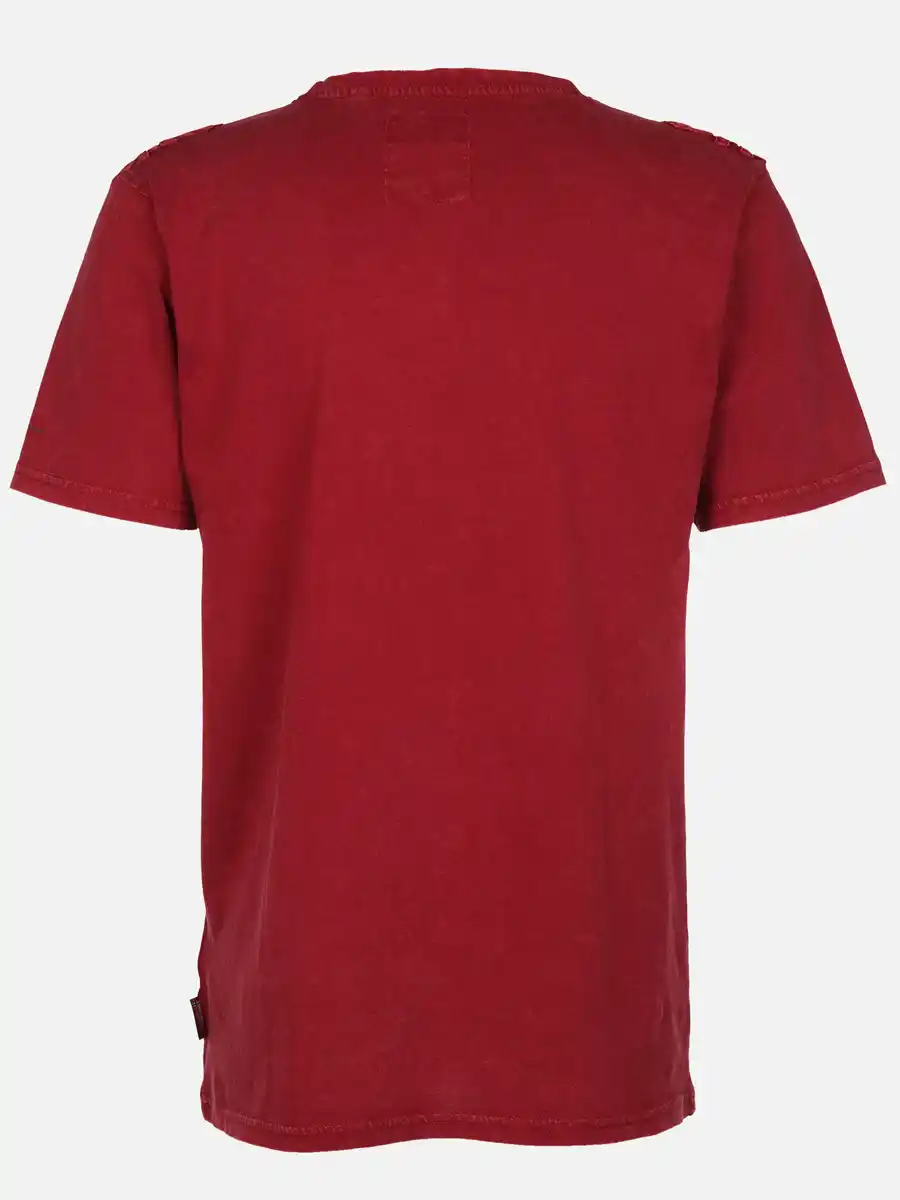 Bild 2 von Herren Henleyshirt im Used Look Rot