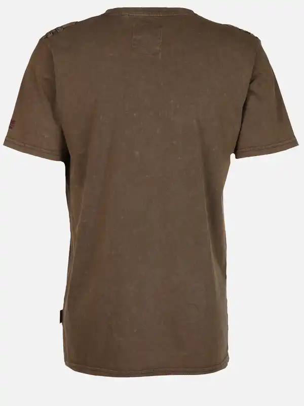 Bild 2 von Herren Henleyshirt im Used Look Braun