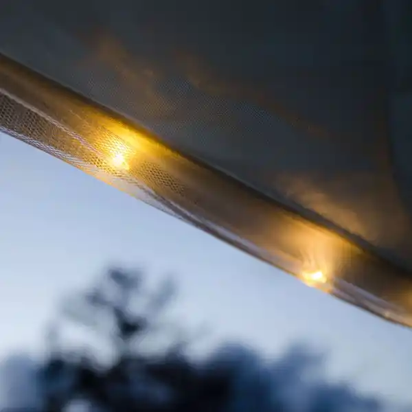 Bild 3 von Sonnensegel mit LED Beleuchtung, Solarpanel und Akku groß