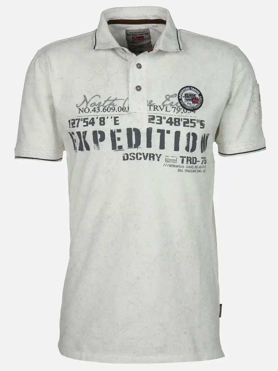 Bild 1 von Herren Poloshirt im Used Look Weiß