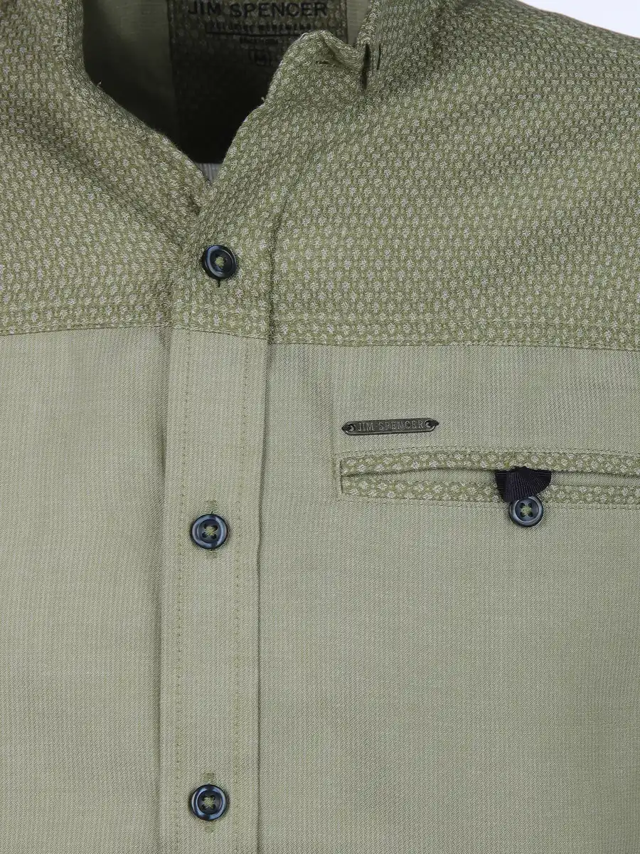 Bild 3 von Herren Freizeithemd mit kurzen Ärmeln Oliv