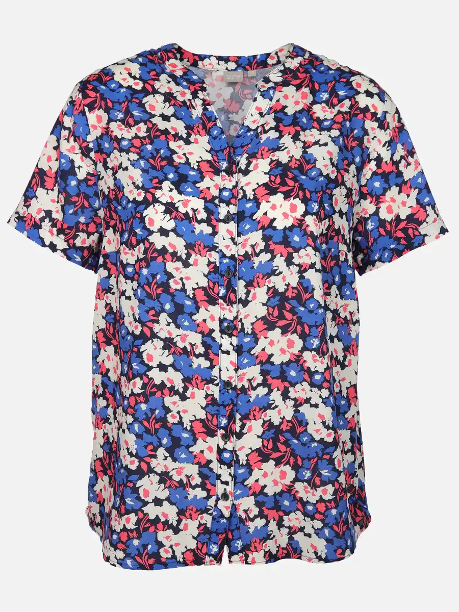 Bild 1 von Damen Bluse mit Alloverprint Blau