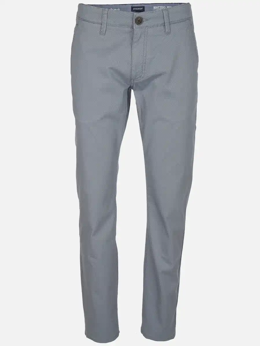Bild 1 von Herren Chino mit Minimalmuster Blau