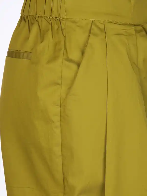 Bild 4 von Damen Culotte Hose mit Bundfalten Grün