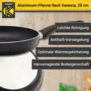 Bild 2 von Aluminium Pfanne Venezia flach, 28 cm