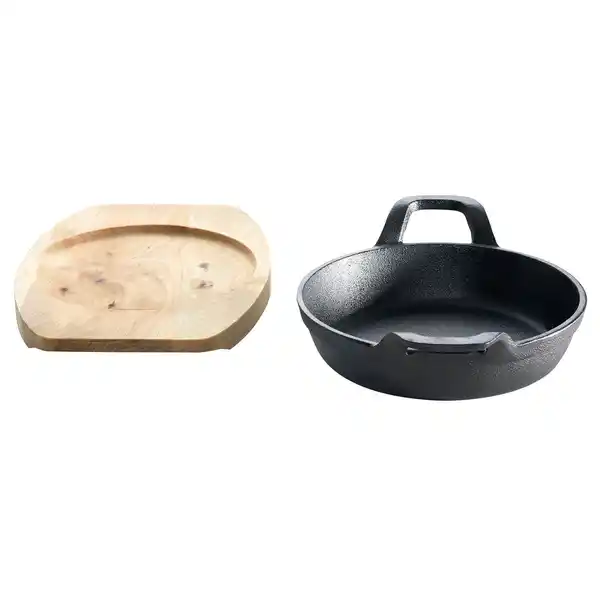 Bild 4 von Gusseisen-Minipfanne mit Stiel und Untersetzer 18cm schwarz