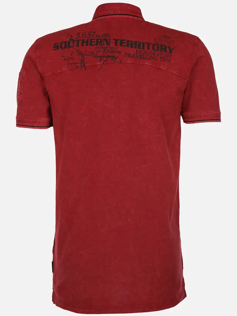 Bild 2 von Herren Poloshirt im Used Look Rot