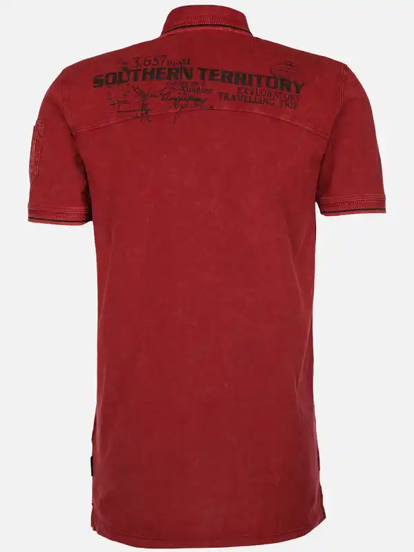 Bild 2 von Herren Poloshirt im Used Look Rot