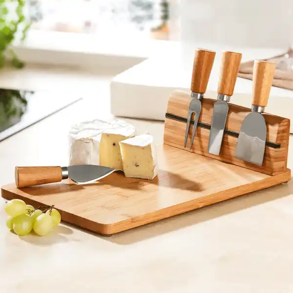 Bild 2 von FSC Bambus Käseschneidebrett - 5tlg.