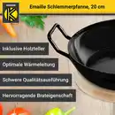 Bild 3 von Emaillierte Schlemmerpfanne mit Holzteller, 20 cm