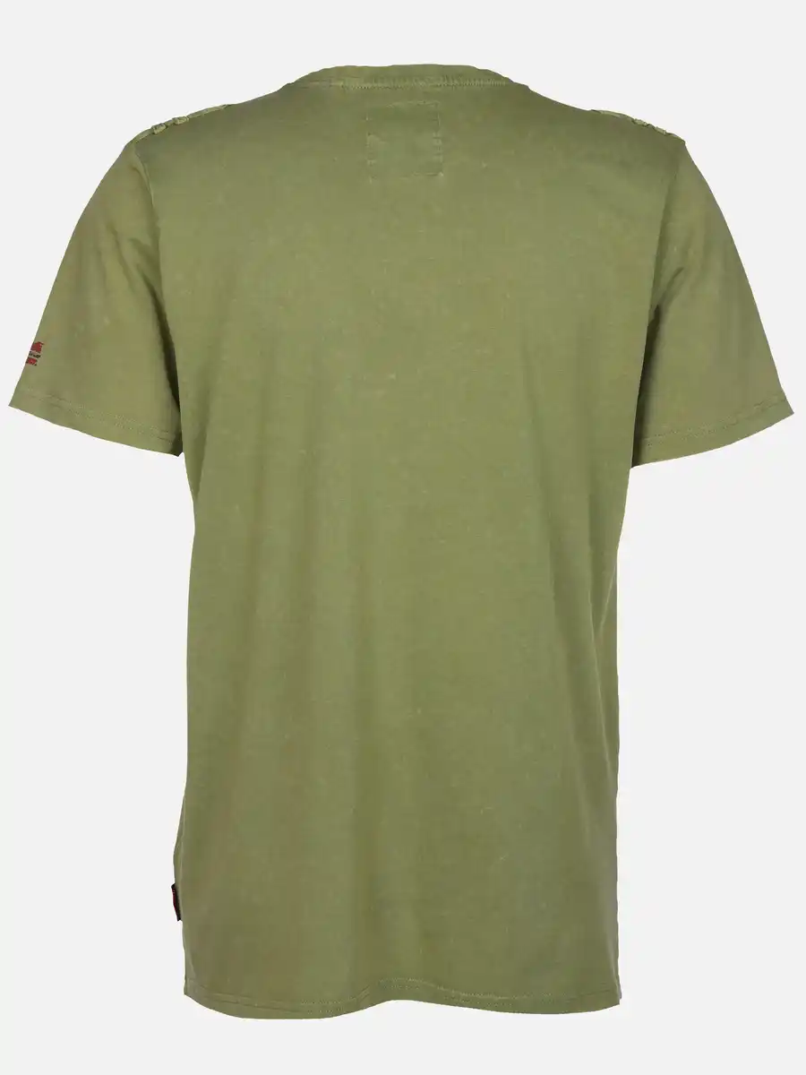 Bild 2 von Herren Henleyshirt im Used Look Oliv