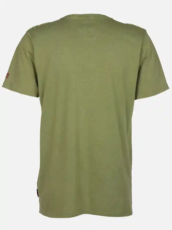 Bild 2 von Herren Henleyshirt im Used Look Oliv