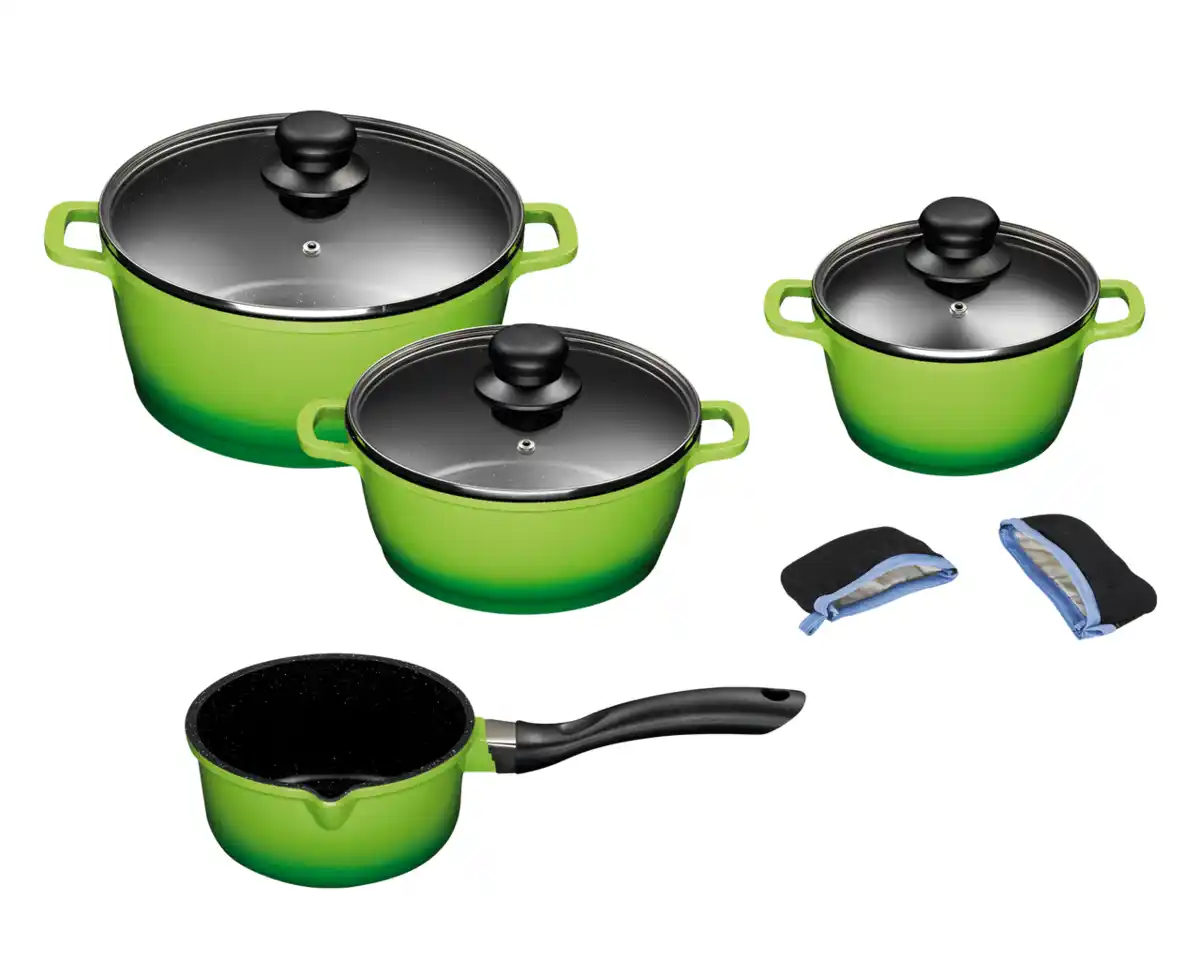 Bild 1 von Kochtopfset Aluguss Induktion Grün