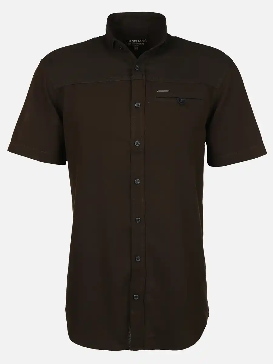 Bild 1 von Herren Freizeithemd mit kurzen Ärmeln Braun