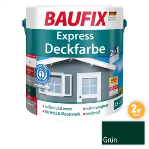 2in1 Express Deckfarbe grün 2,5 L 2er Set