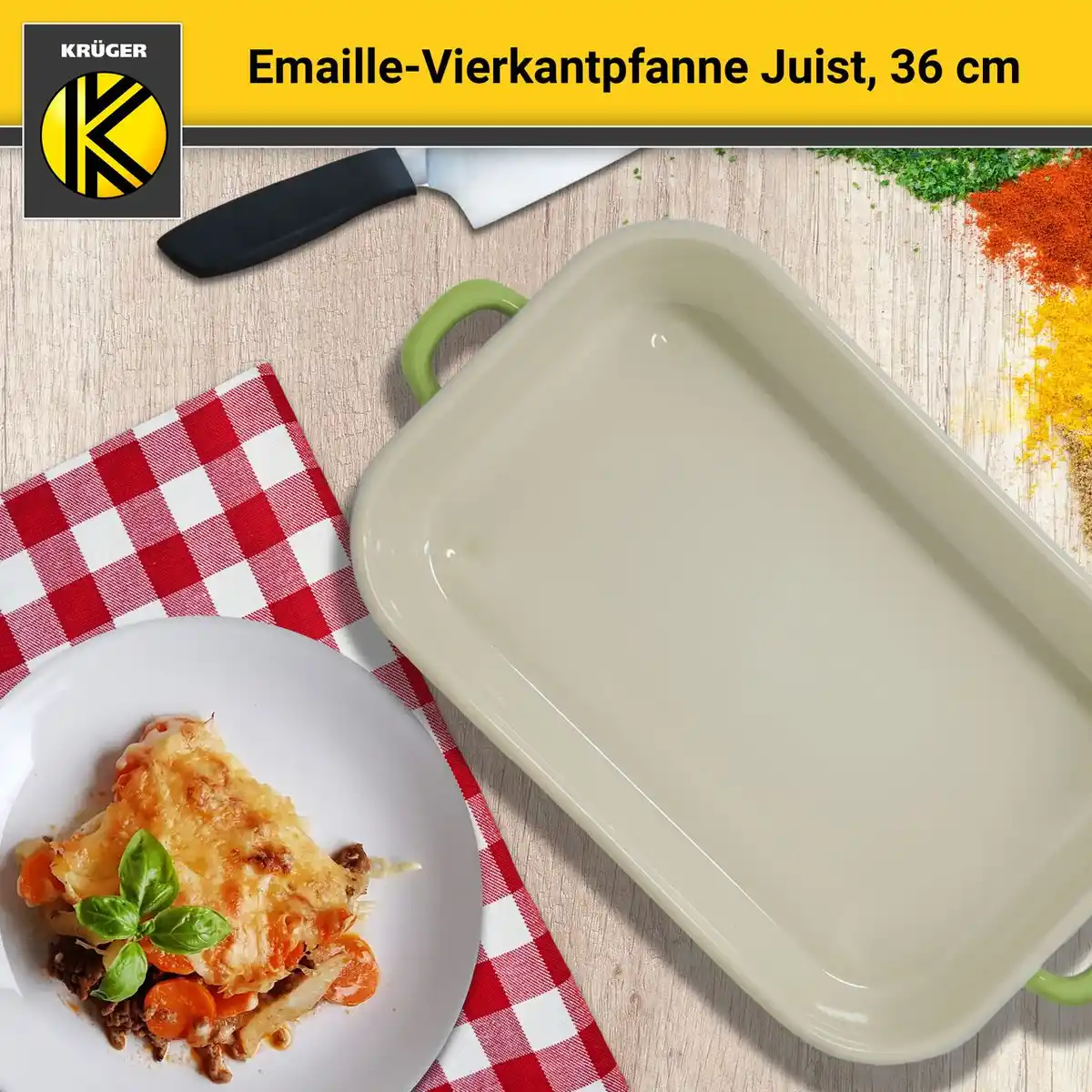 Bild 3 von Emaillierte Vierkantpfanne Juist, 36 x 25 cm