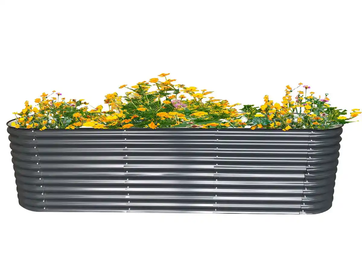 Bild 2 von Stahl Oval Hochbeet XXL - Anthrazit