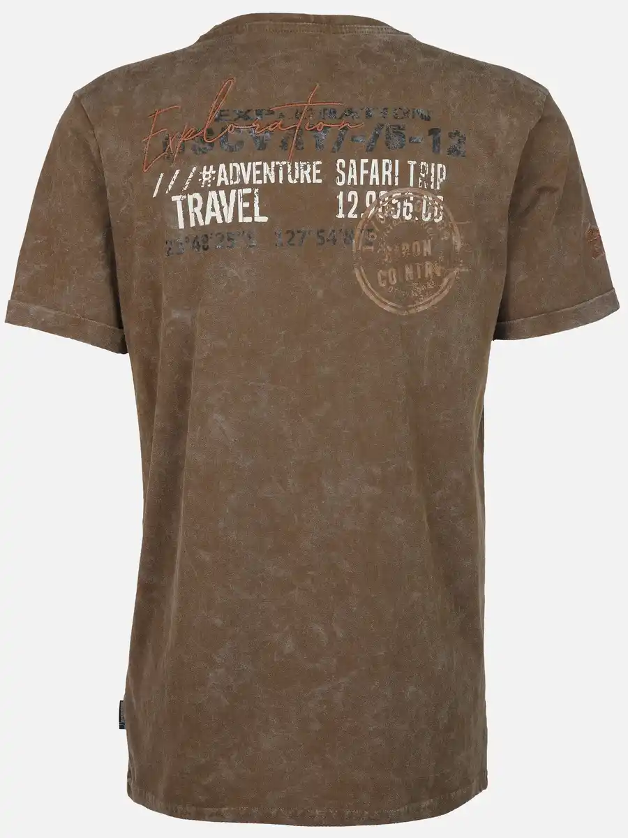 Bild 2 von Herren Henleyshirt mit Front-und Backprint Braun