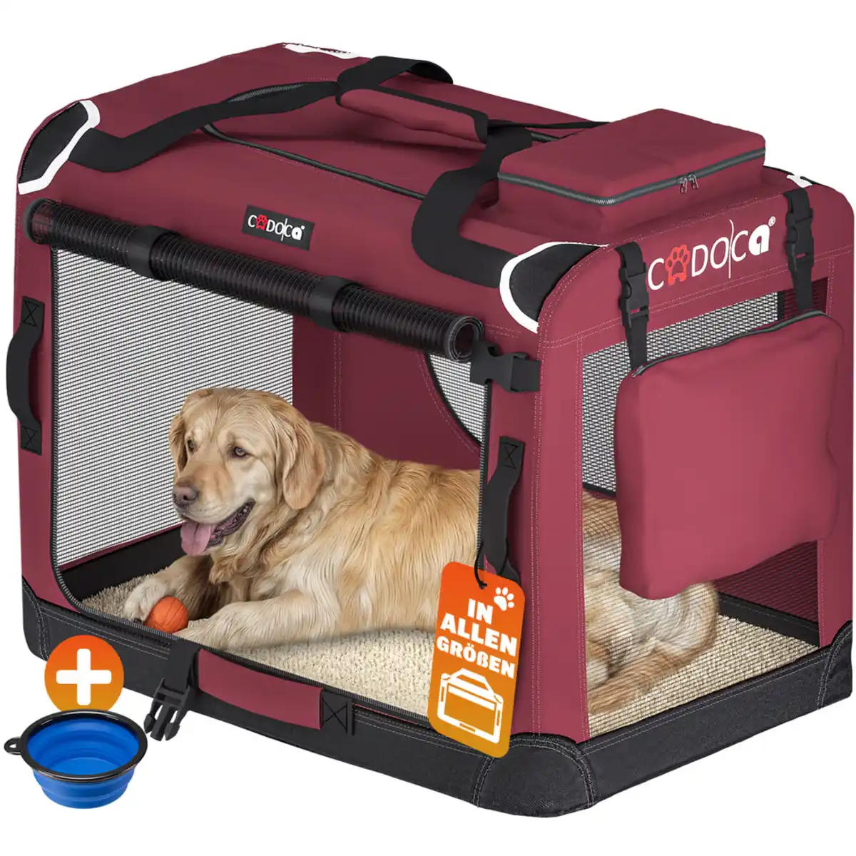 Bild 1 von Tiertransportbox M 60 x 42 x 44 cm Dunkelrot