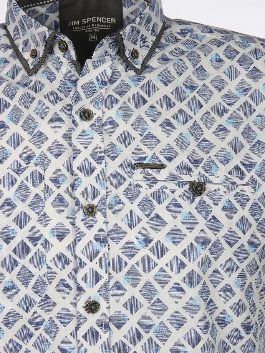 Bild 3 von Herren Freizeithemd mit Alloverprint Blau