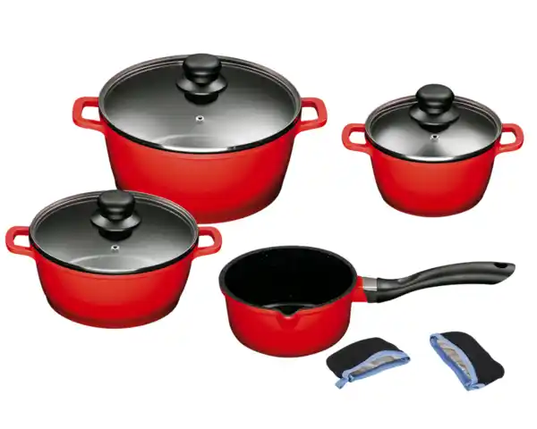 Bild 3 von 11tlg. Küchenset inkl. 4 Kochtöpfe, Bräter, 5 Messer, Messerblock