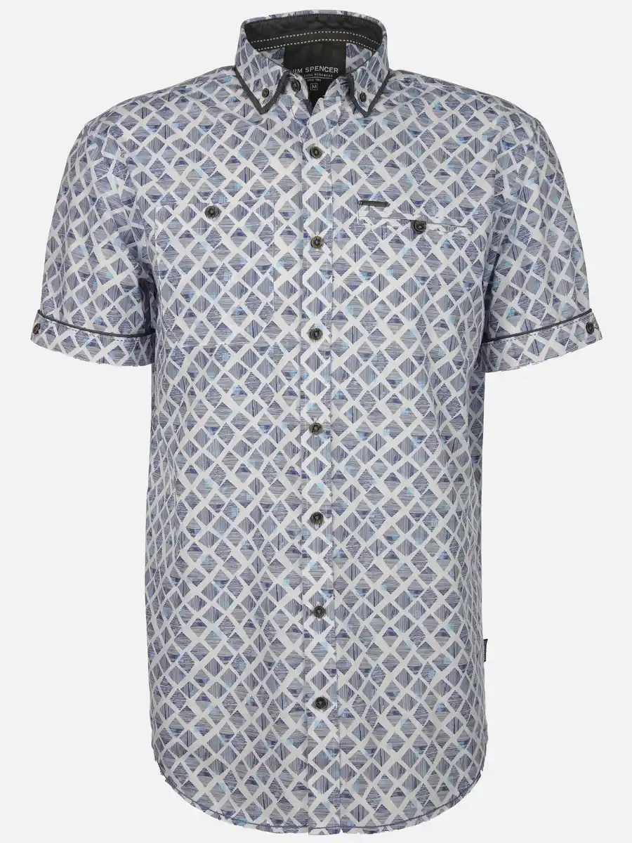 Bild 1 von Herren Freizeithemd mit Alloverprint Blau