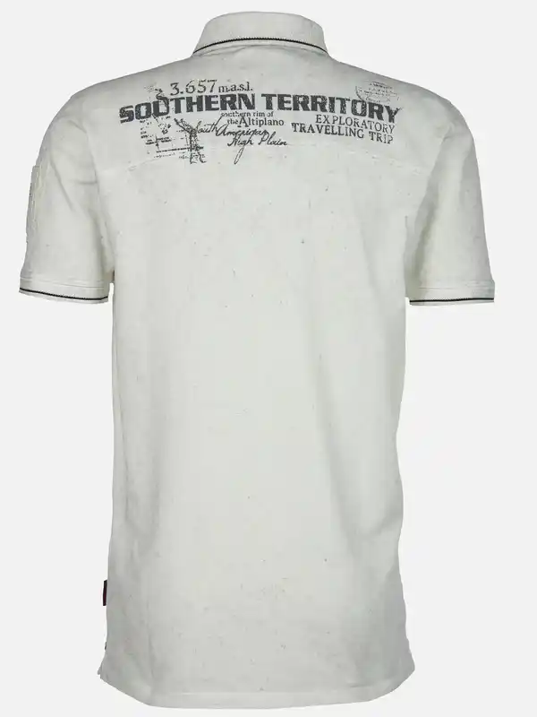 Bild 2 von Herren Poloshirt im Used Look Weiß