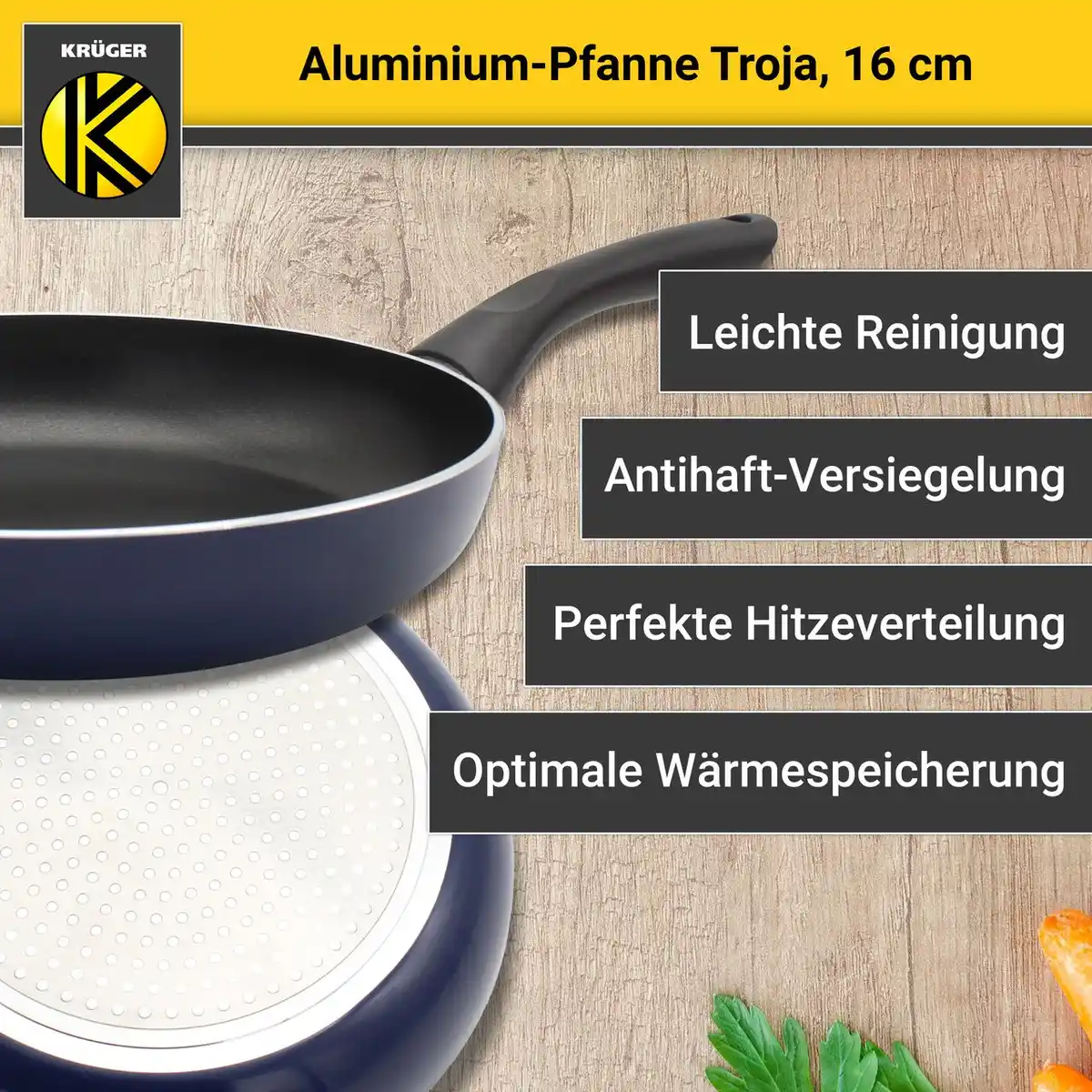 Bild 2 von Aluminium Pfanne Troja, 16 cm