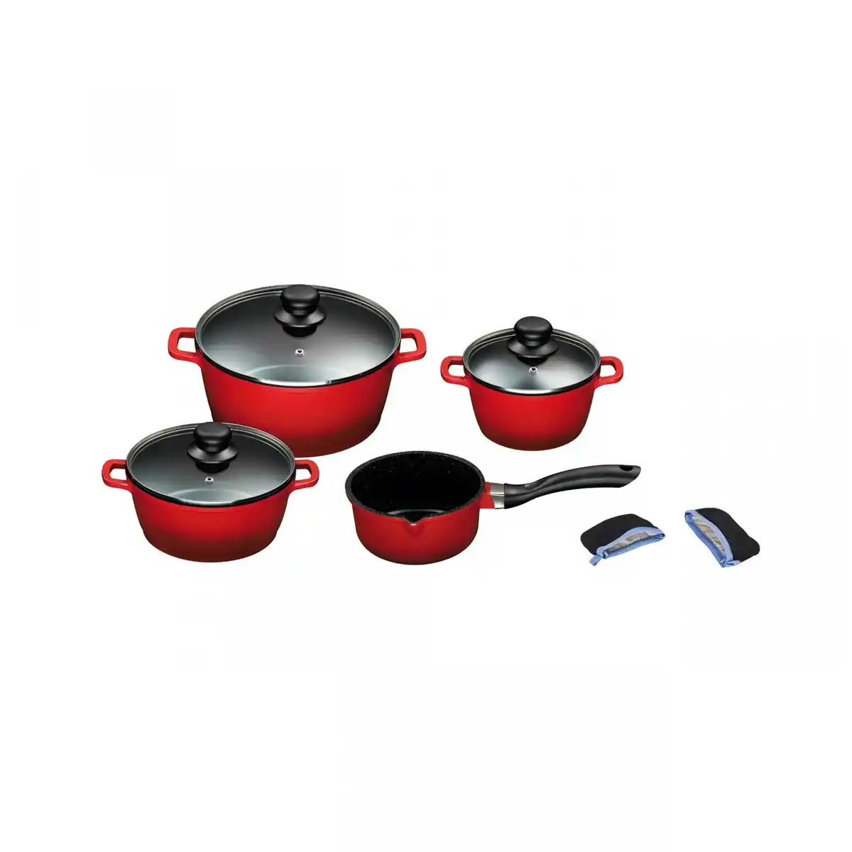 Bild 2 von Kochtopfset Aluguss Induktion Rot