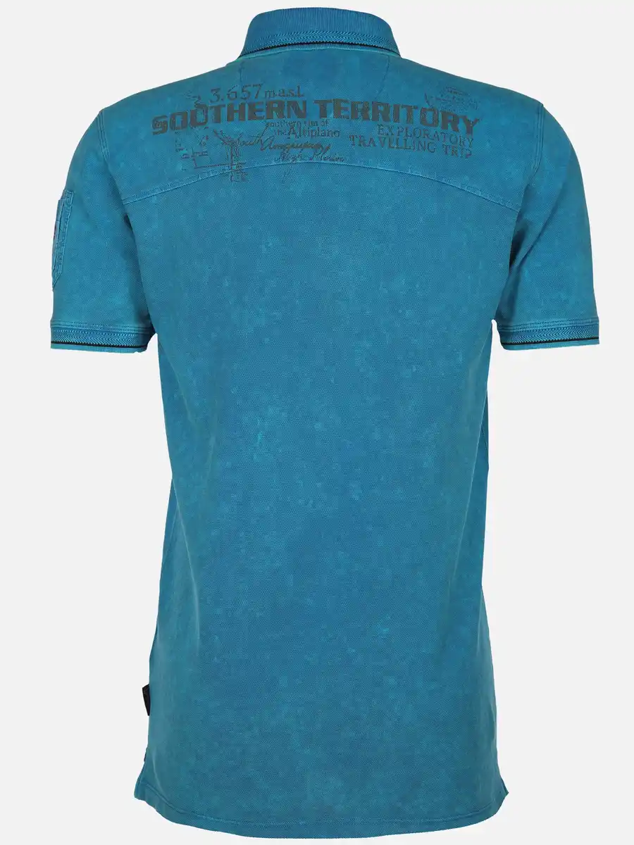 Bild 2 von Herren Poloshirt im Used Look Blau