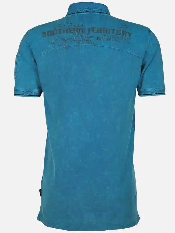 Bild 2 von Herren Poloshirt im Used Look Blau