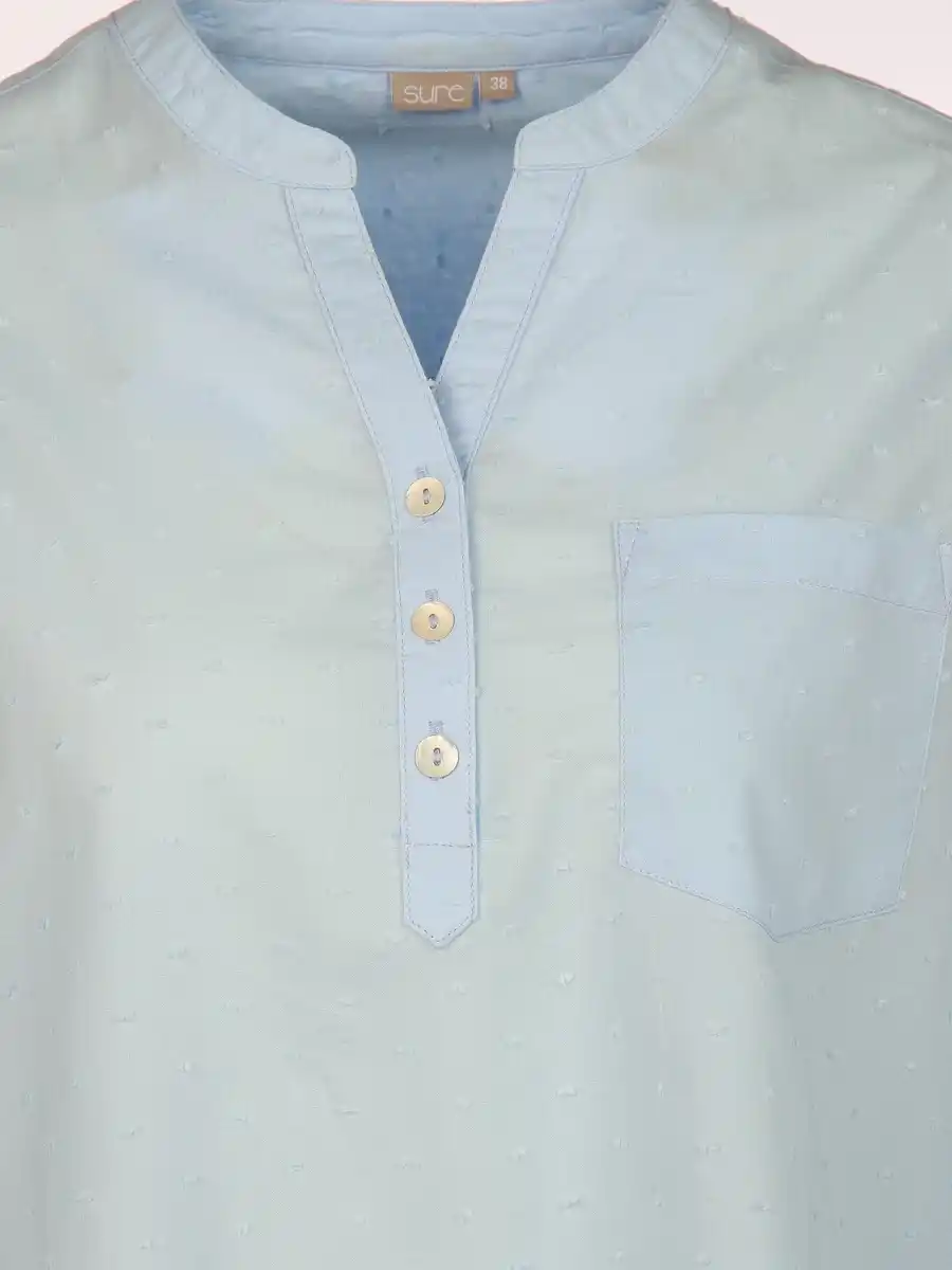 Bild 3 von Damen Bluse mit Struktur Blau