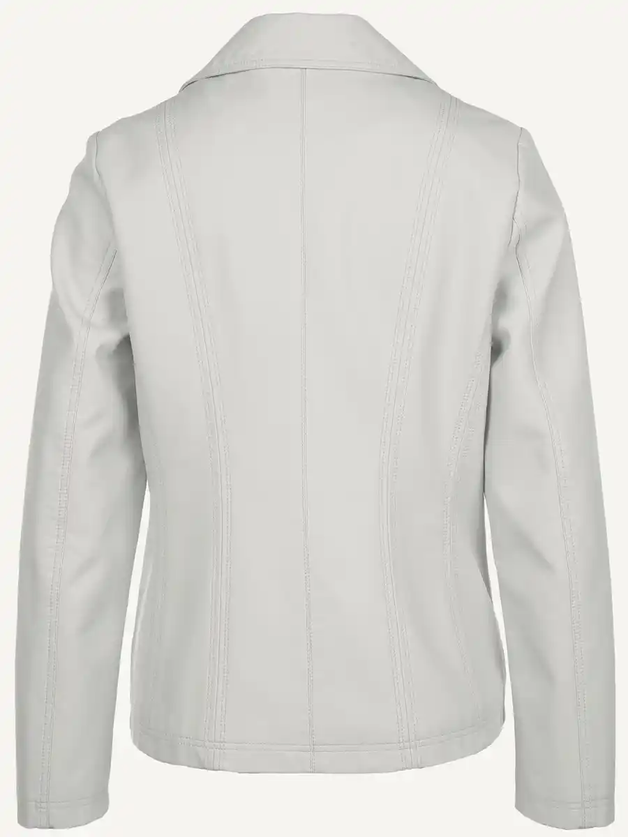 Bild 2 von Damen Bikerjacke in Kunstleder Weiß