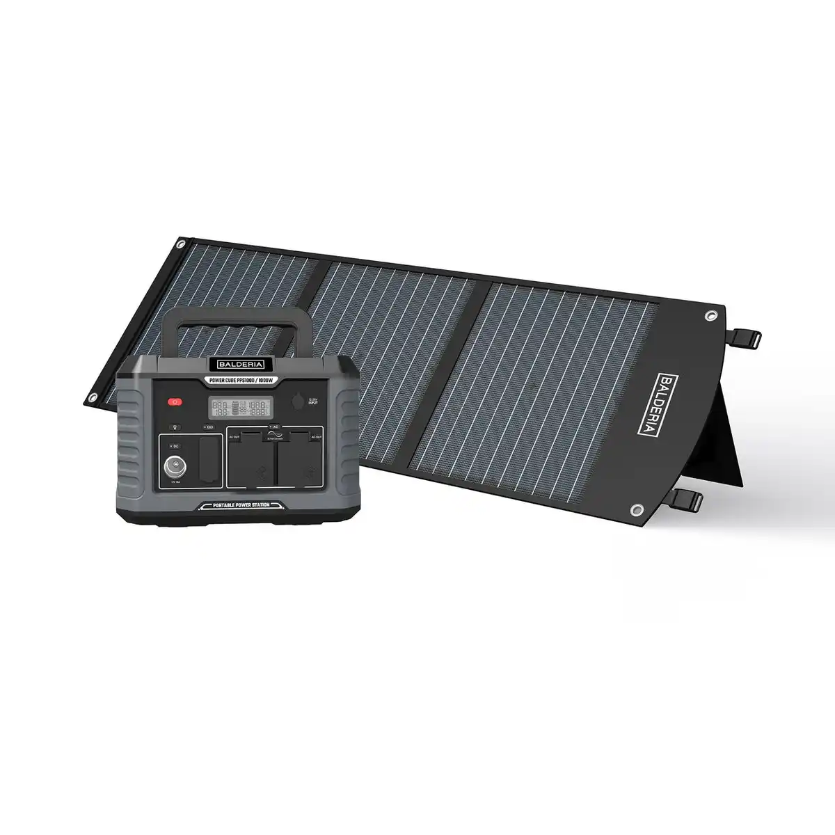 Bild 1 von Power Set PS1000-60: Solar-Generator, Kraftwerk, Tragbare Powerstation 933Wh mit Solarpanel 60W
