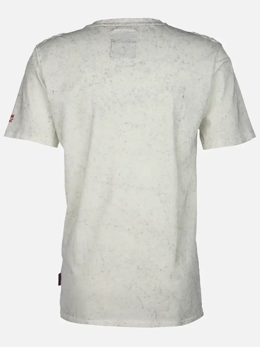 Bild 2 von Herren Henleyshirt im Used Look Weiß