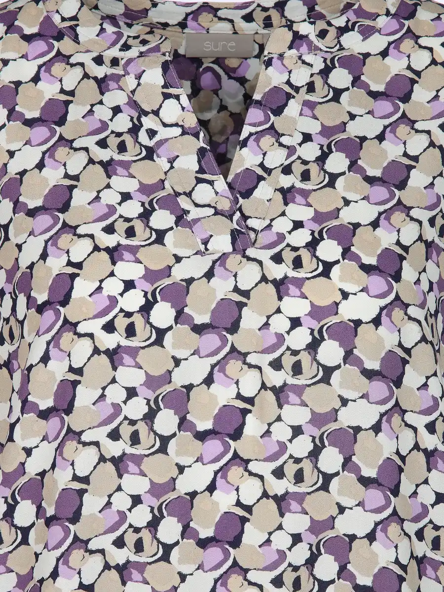 Bild 3 von Damen Bluse mit Alloverprint Lila
